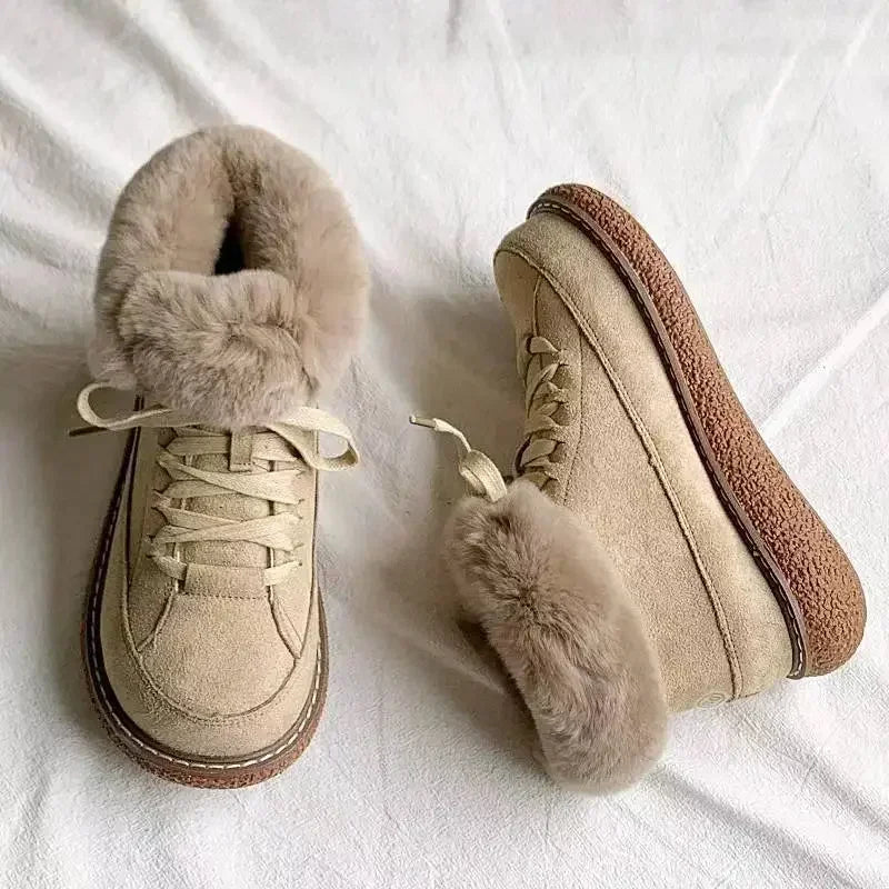 Bota Curta Confortável Feminina Acolchoada Para Inverno