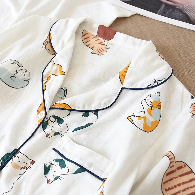 Pijama Feminino Americano Curto - Cats Love