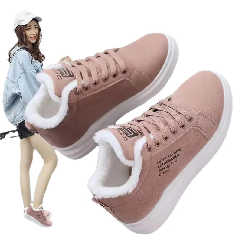 Bota Curta Feminina confortável de Inverno