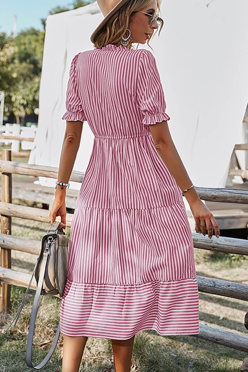 Vestido Nanda Listrado Midi