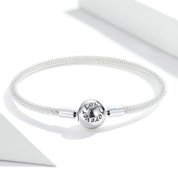 Bracelete para Berloque Forever Love Prata