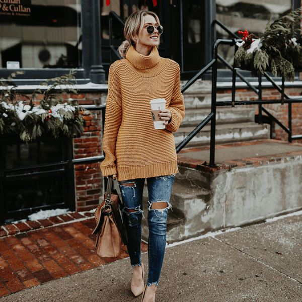 Suéter Feminino Oversized de Tricot