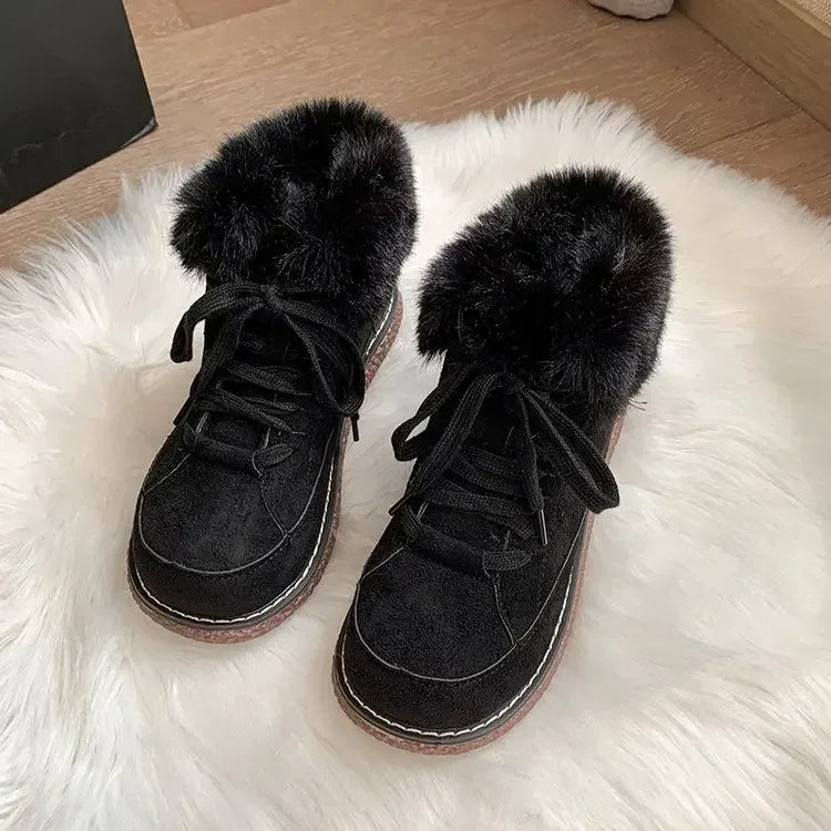 Bota Curta Confortável Feminina Acolchoada Para Inverno