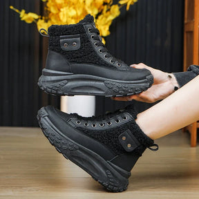 Bota com Plataforma Feminina Forro de Algodão Inverno
