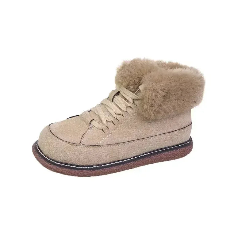 Bota Curta Confortável Feminina Acolchoada Para Inverno
