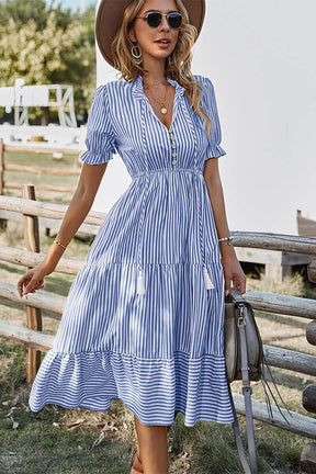 Vestido Nanda Listrado Midi