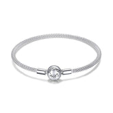 Bracelete para Berloque Forever Love Prata