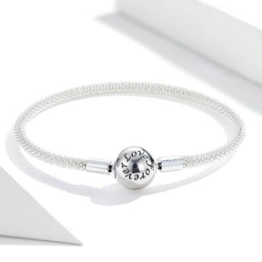 Bracelete para Berloque Forever Love Prata